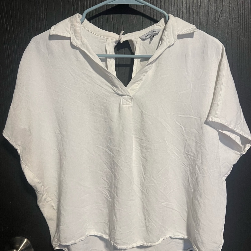 Naked Zebra - S - Flowy White Crop